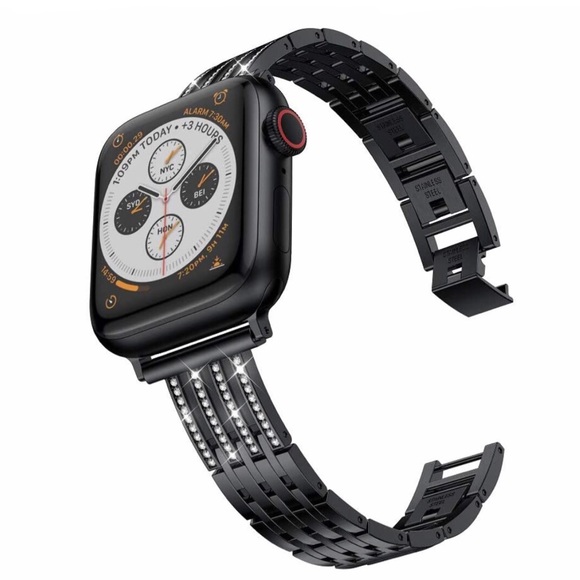 NEW Black Bling Metal Band Apple Watch 38/40/41mm - Picture 1 of 8
